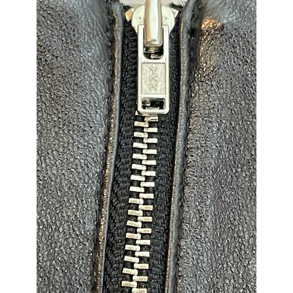 Milly Blouse Womens Size 8 Black Lambs Leather Dressy Holidays Office Siren - Picture 7 of 9